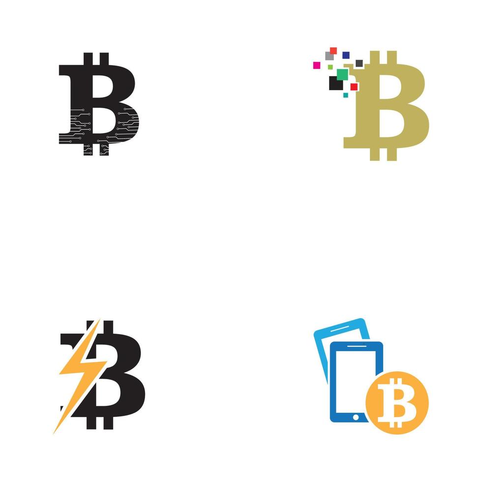 bitcoin logo illustration design template vector