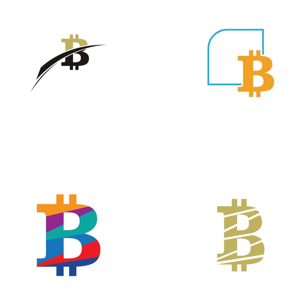 bitcoin logo illustration design template vector