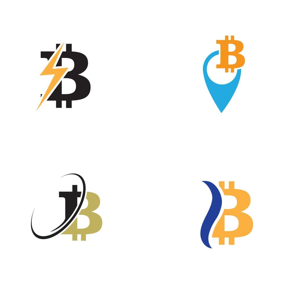 bitcoin logo illustration design template vector