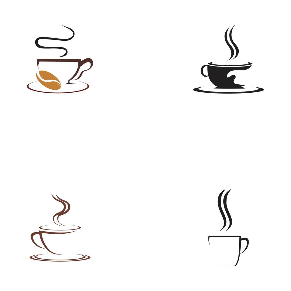 Coffee cup logo template vector icon - Vector