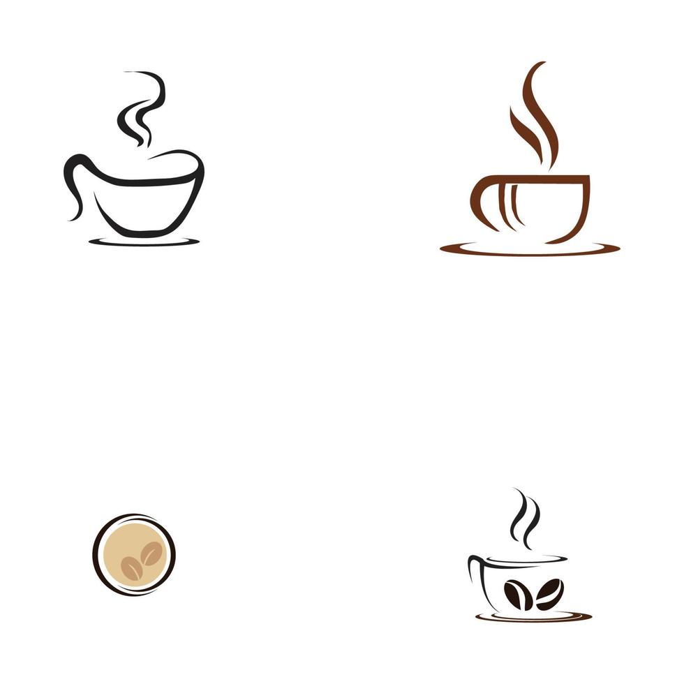 Coffee cup logo template vector icon - Vector