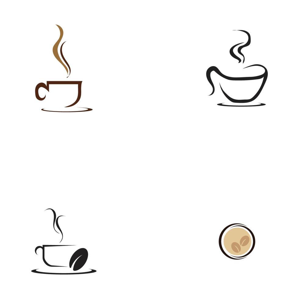 Coffee cup logo template vector icon - Vector