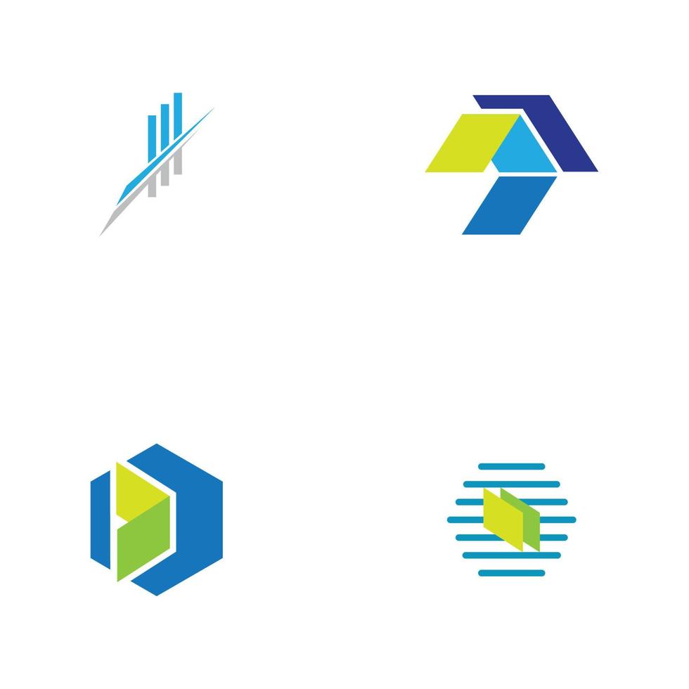 diseño de concepto de logotipo moderno para fintech y tecnología de finanzas digitales vector