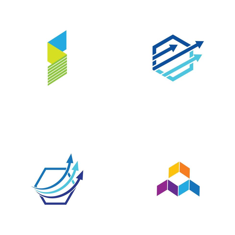 diseño de concepto de logotipo moderno para fintech y tecnología de finanzas digitales vector