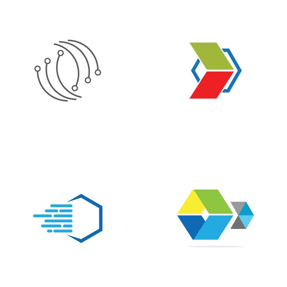 Modern logo concept design for fintech and digital finance technologi vector