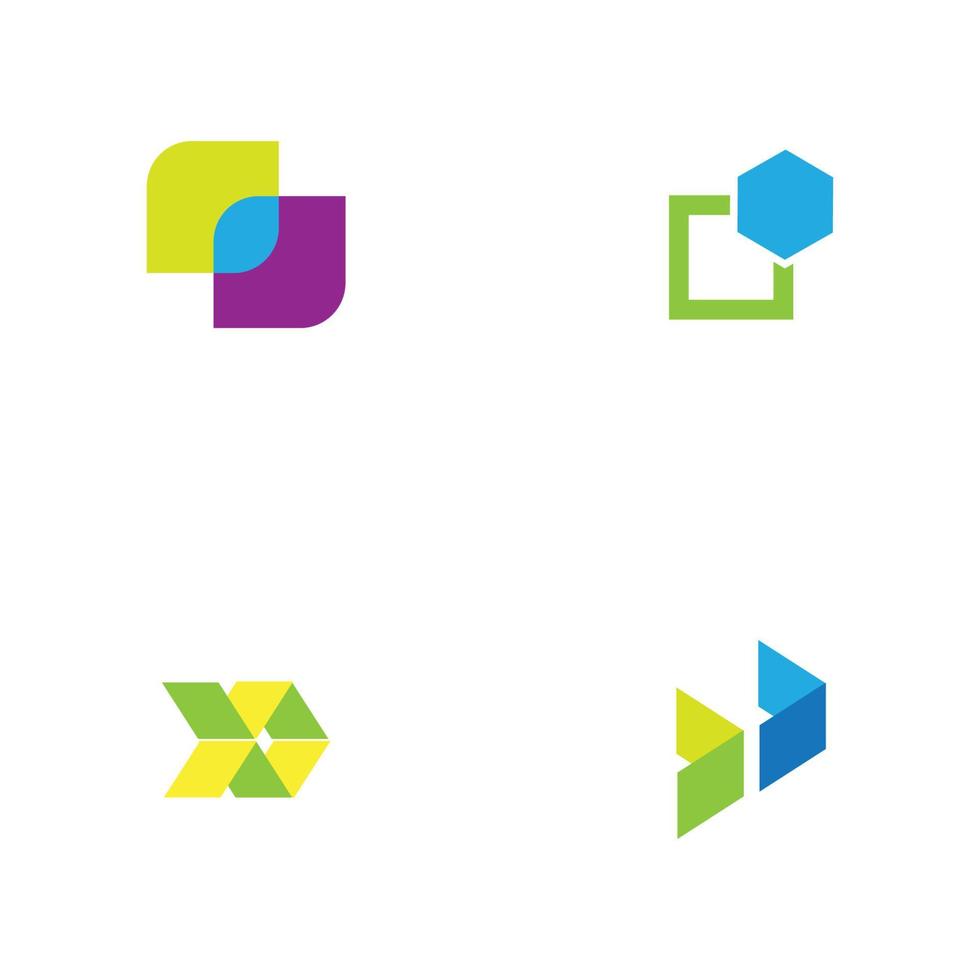 Modern logo concept design for fintech and digital finance technologi vector