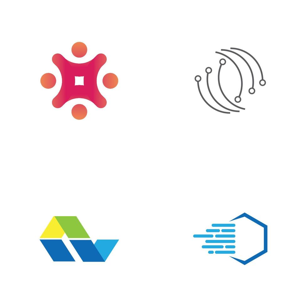 diseño de concepto de logotipo moderno para fintech y tecnología de finanzas digitales vector