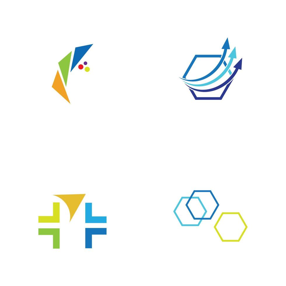 Modern logo concept design for fintech and digital finance technologi vector