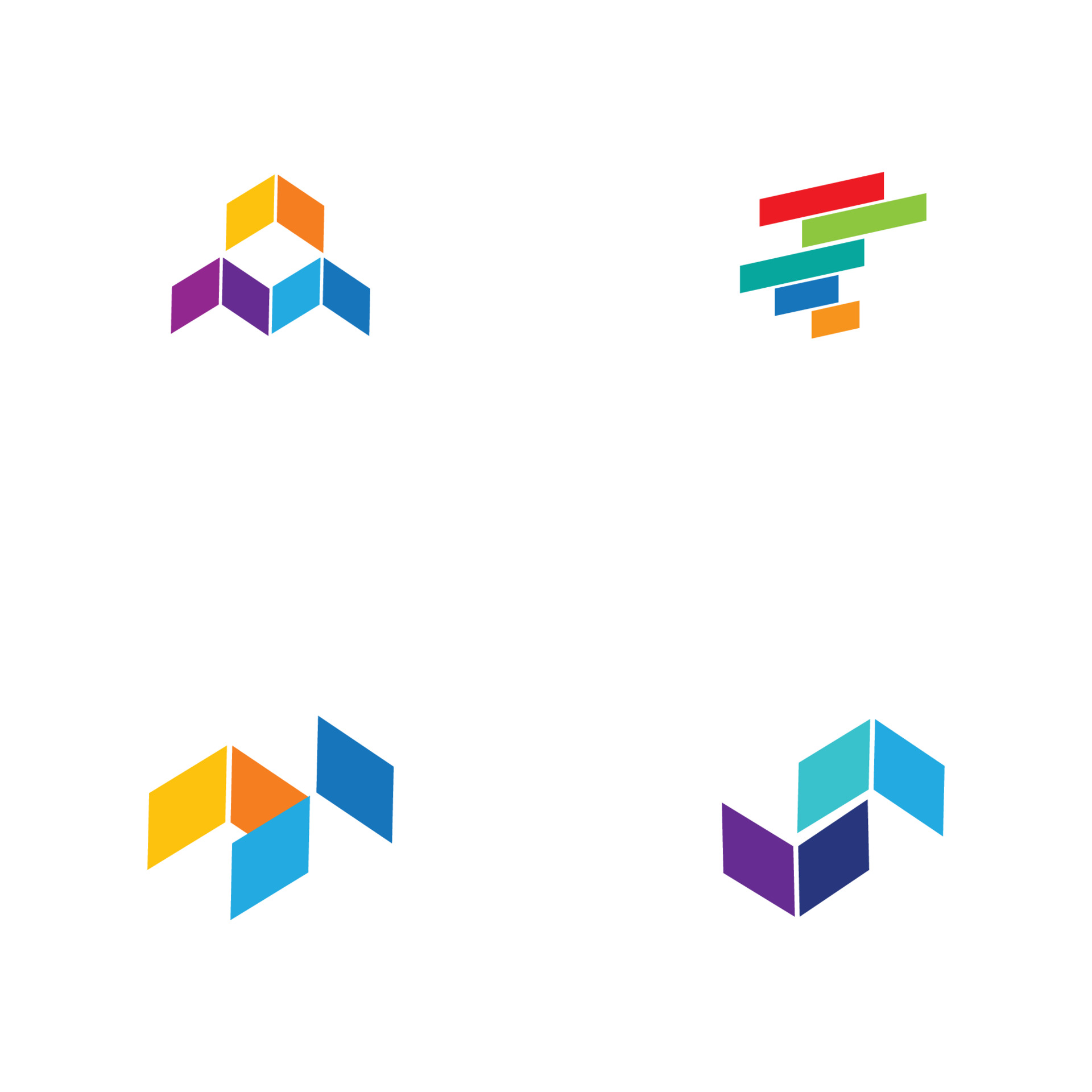Modern logo concept design for fintech and digital finance technologi