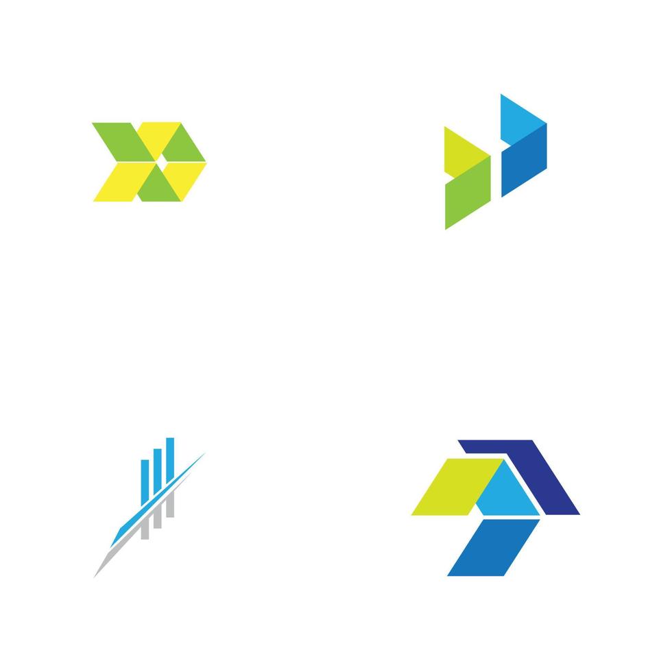 Modern logo concept design for fintech and digital finance technologi vector