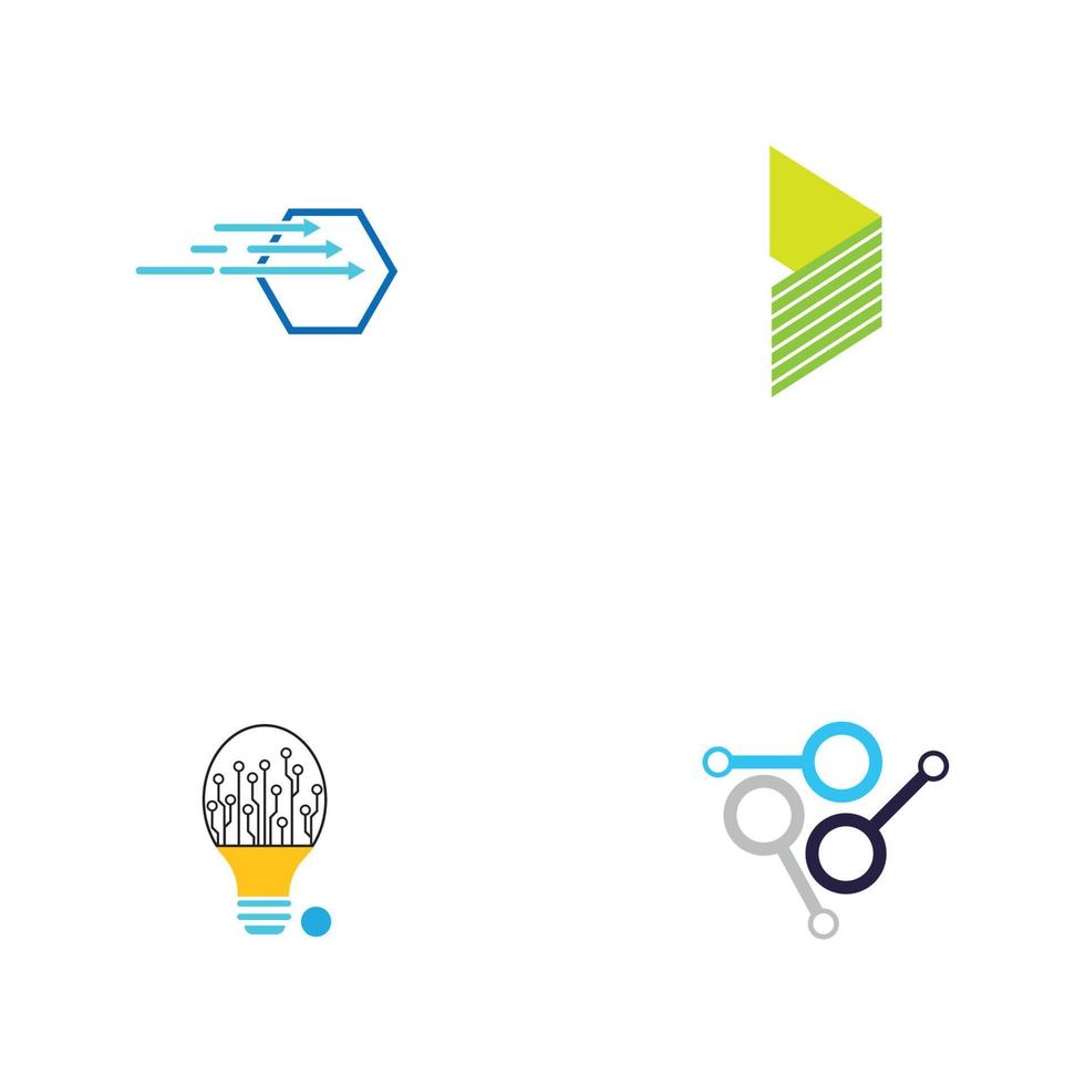 Modern logo concept design for fintech and digital finance technologi vector