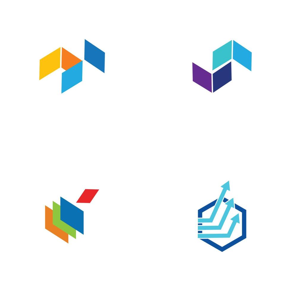 Diseño de concepto de logotipo para tecnologías de finanzas digitales y fintech. vector