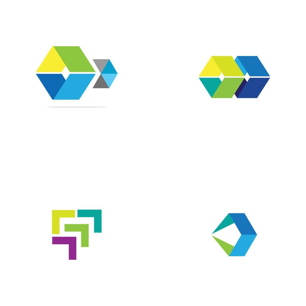 Modern logo concept design for fintech and digital finance technologi vector