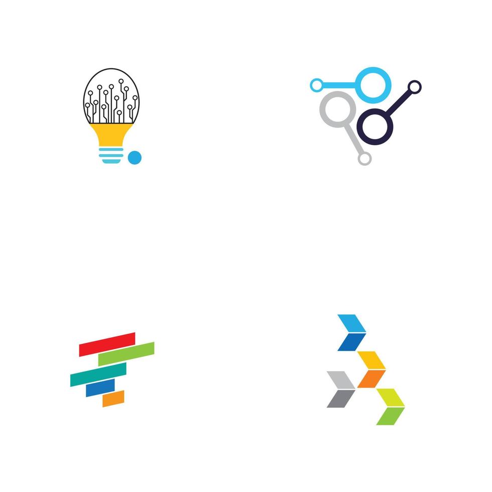 Modern logo concept design for fintech and digital finance technologi vector