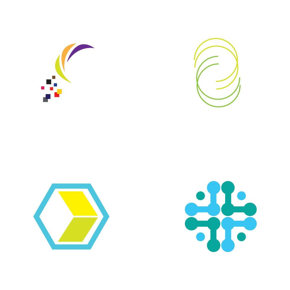 Modern logo concept design for fintech and digital finance technologi vector