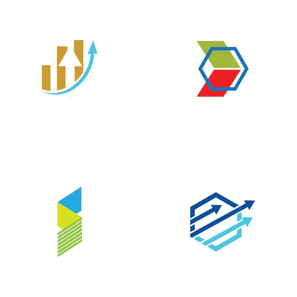 diseño de concepto de logotipo moderno para fintech y tecnología de finanzas digitales vector