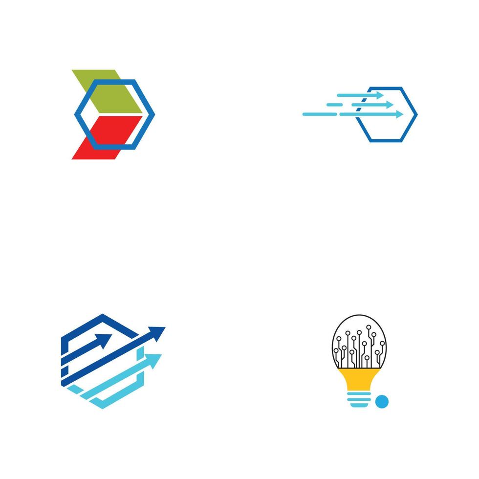 Modern logo concept design for fintech and digital finance technologi vector