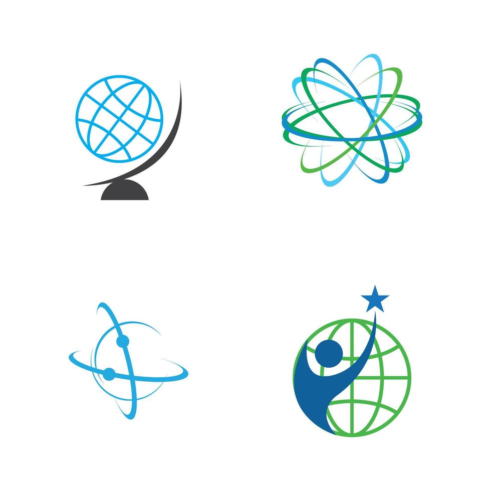 global vector logo illustration design template