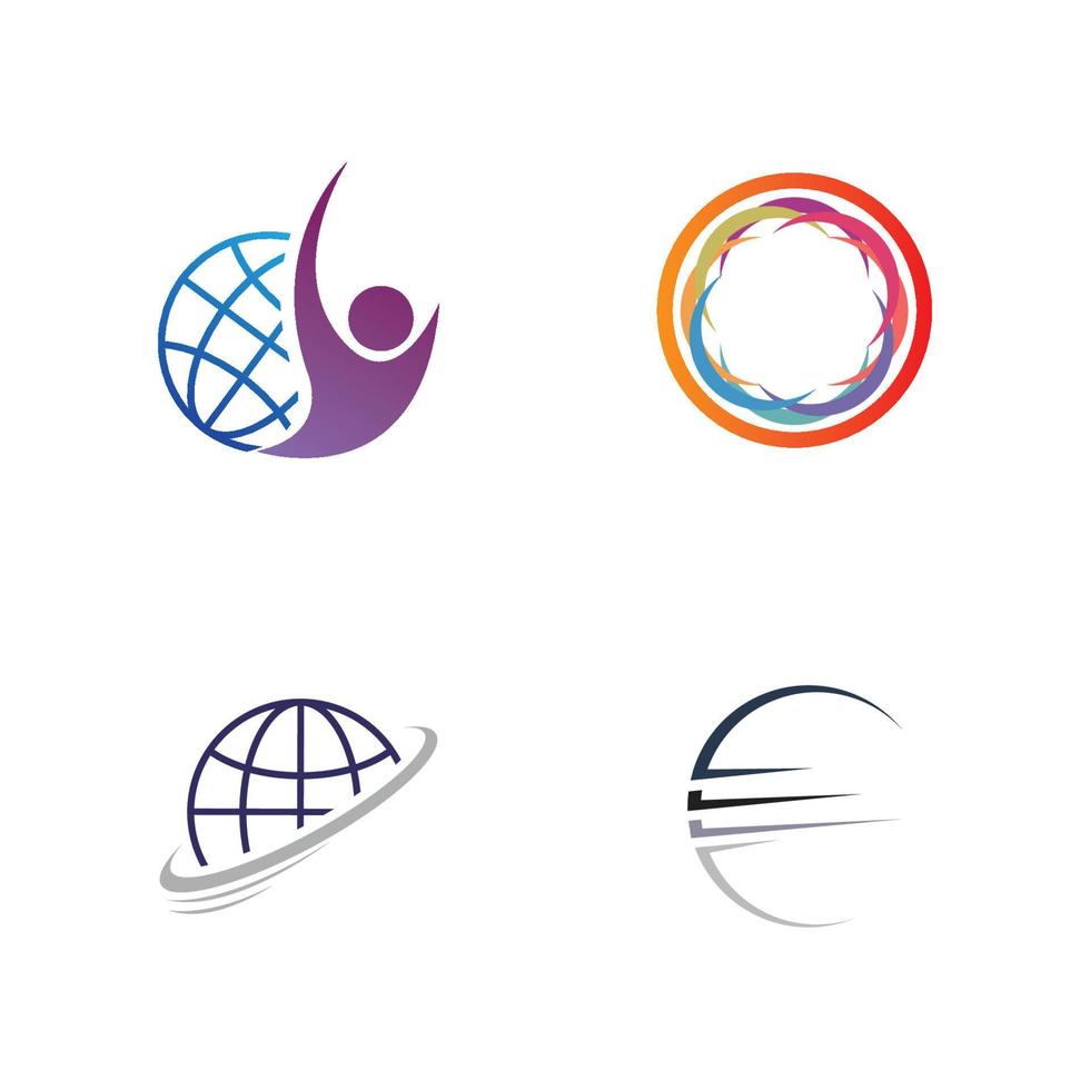 plantilla de diseño de ilustración de logotipo vectorial global vector