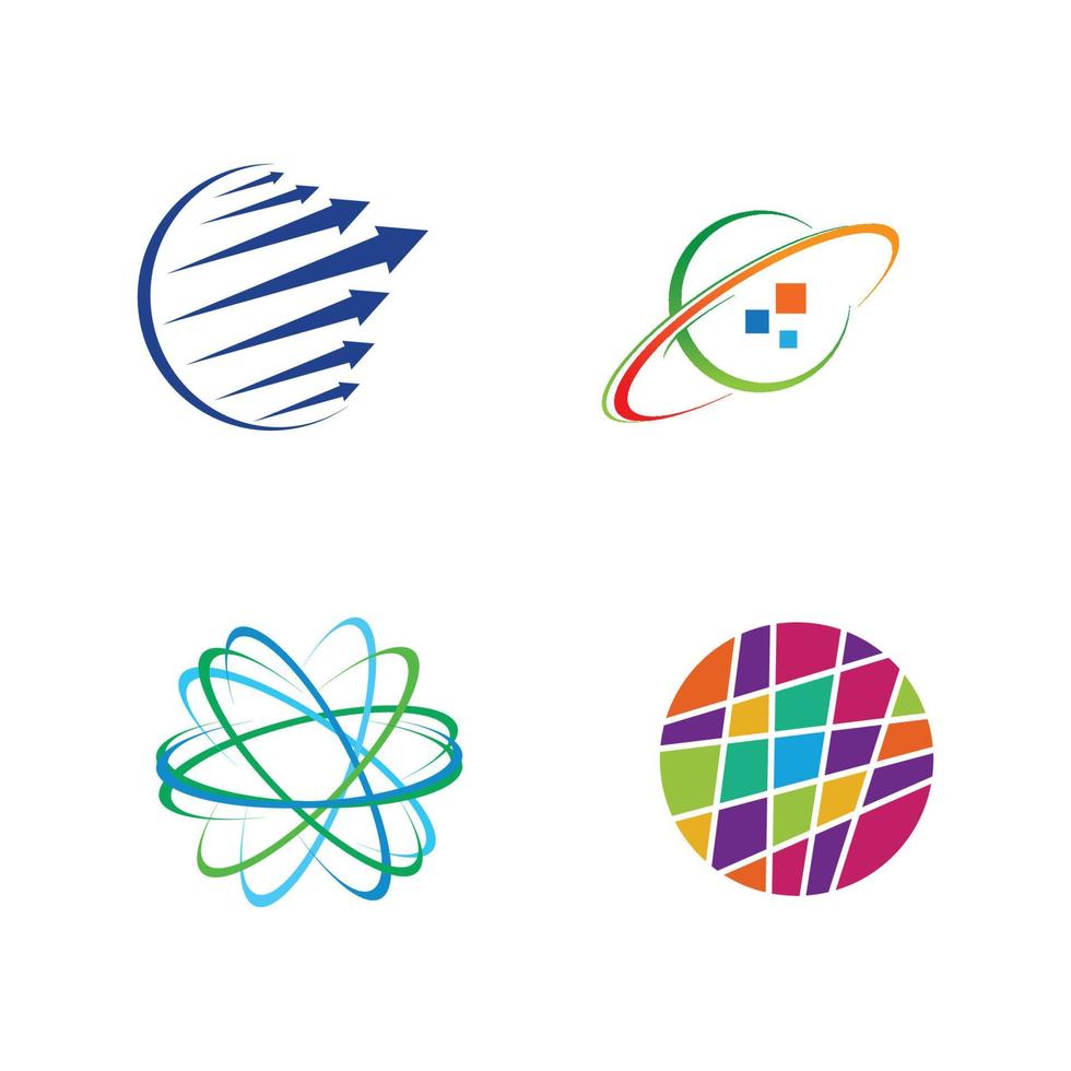 plantilla de diseño de ilustración de logotipo vectorial global vector