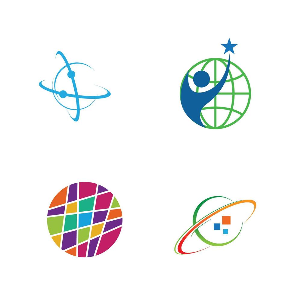 plantilla de diseño de ilustración de logotipo vectorial global vector