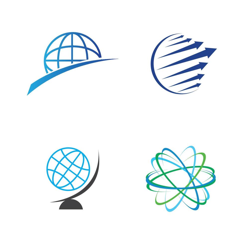 global vector logo illustration design template