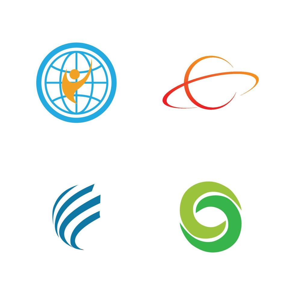 global vector logo illustration design template