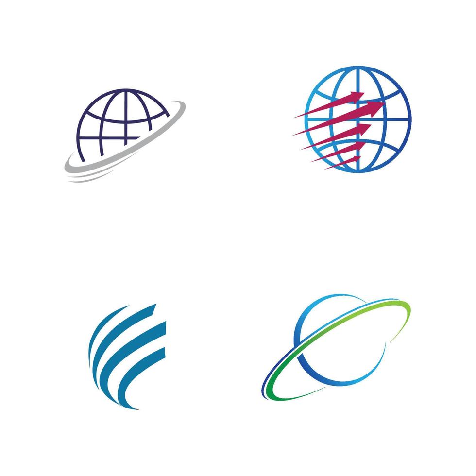 global vector logo illustration design template