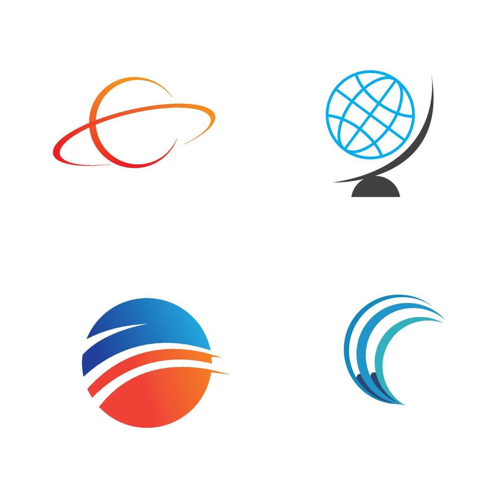 global vector logo illustration design template