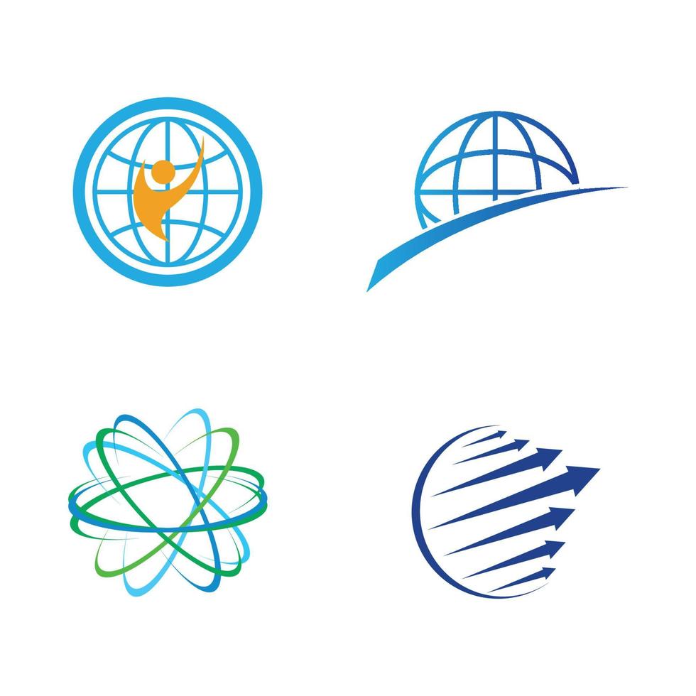 global vector logo illustration design template