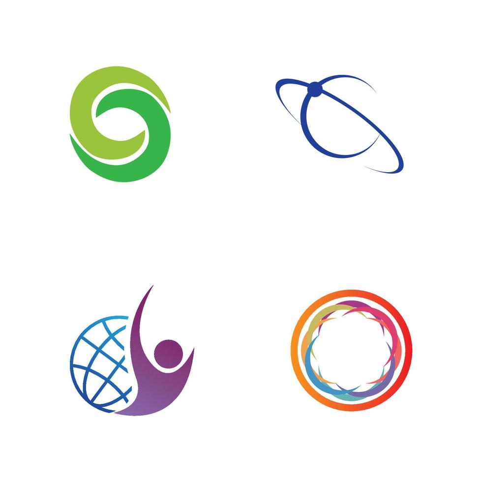 global vector logo illustration design template