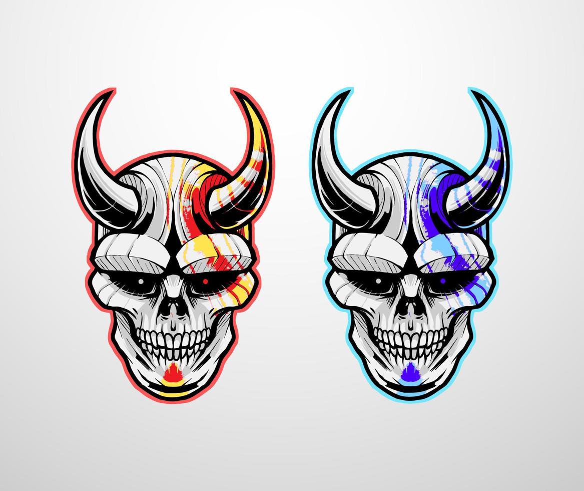 Devil Skull Illustration vector