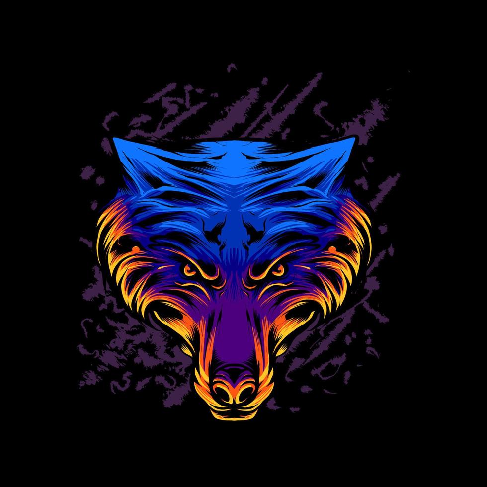 Wolf head Illustration vector