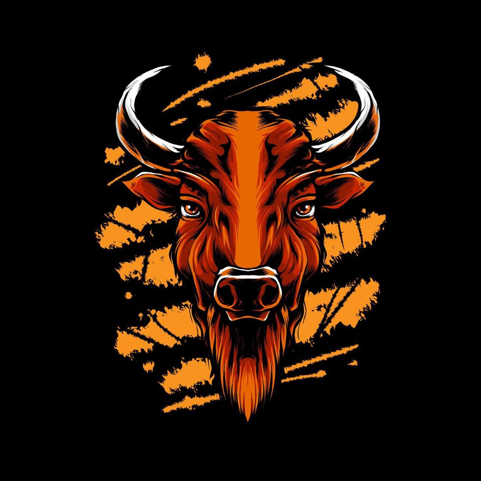 Bison head Illustration vector