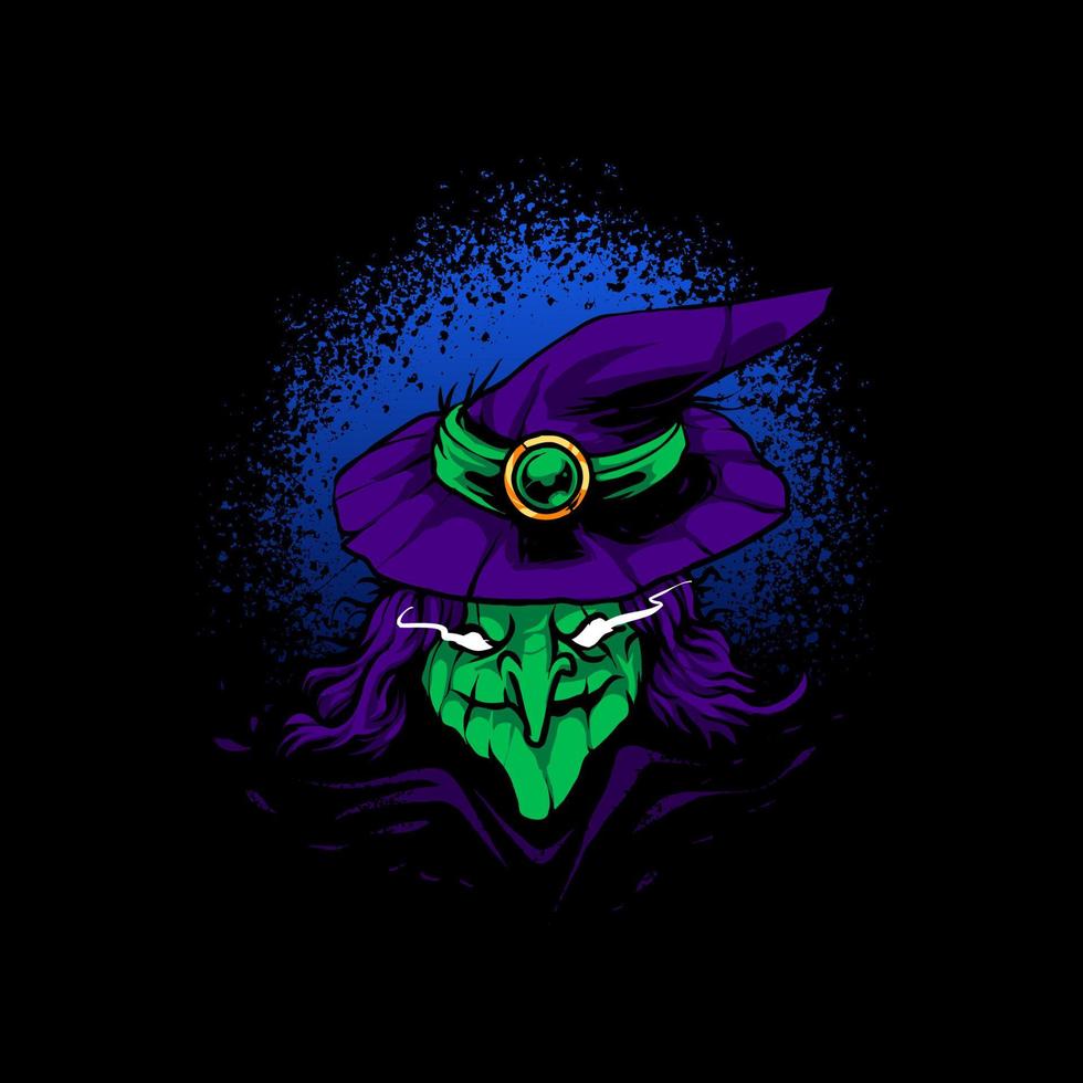 bruja de halloween vector