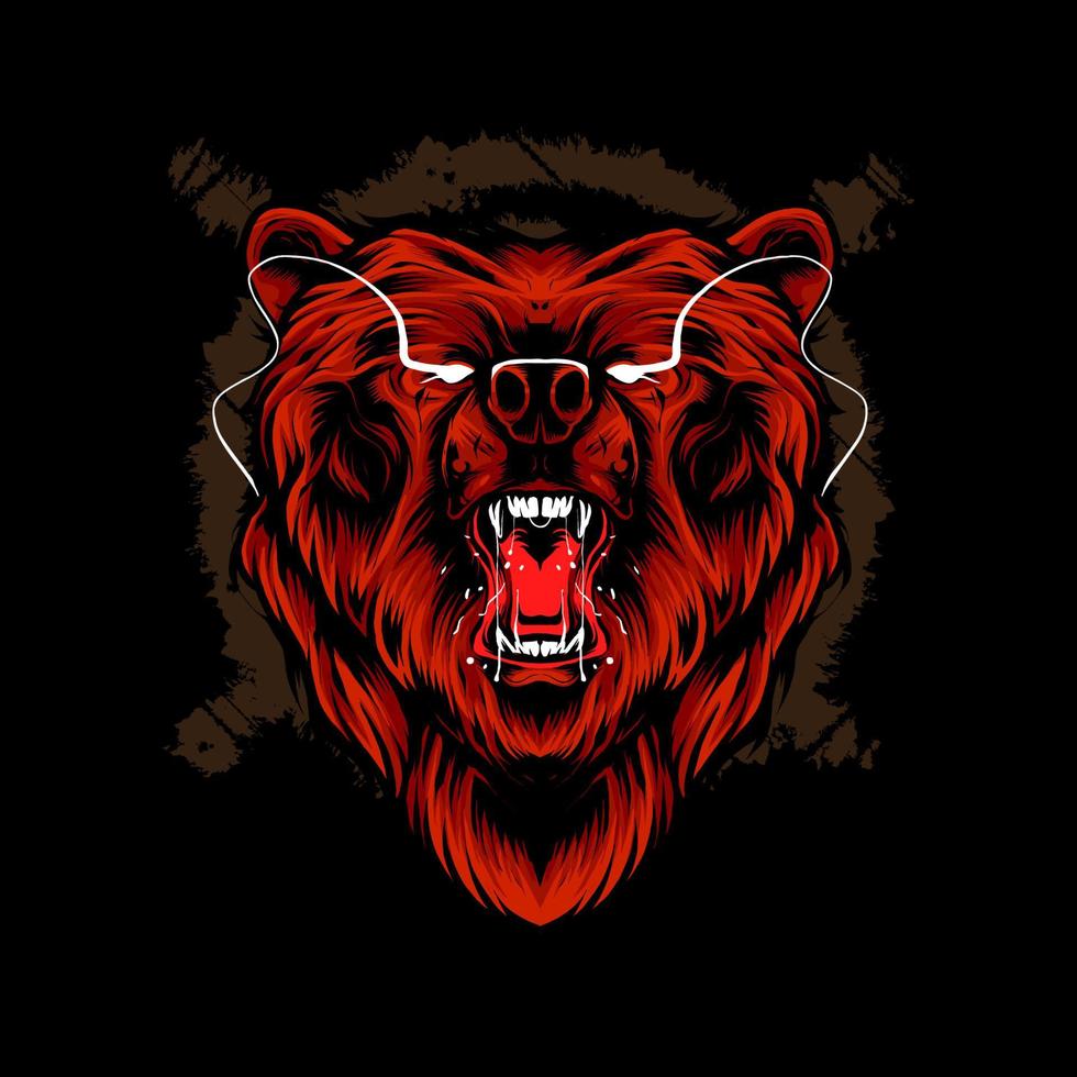 Bear head Illustration vector