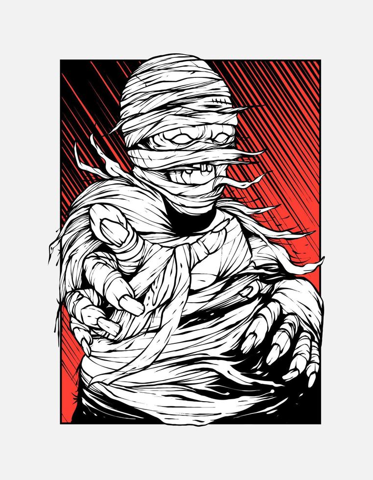 Mummy zombie Illustration vector