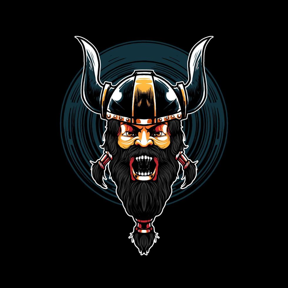 viking warrior t shirt illustration vector