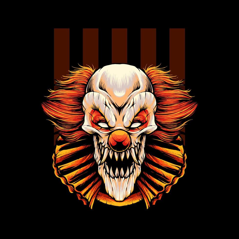 evil clown Illustration vector