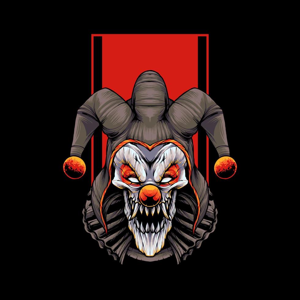 payaso malvado vector