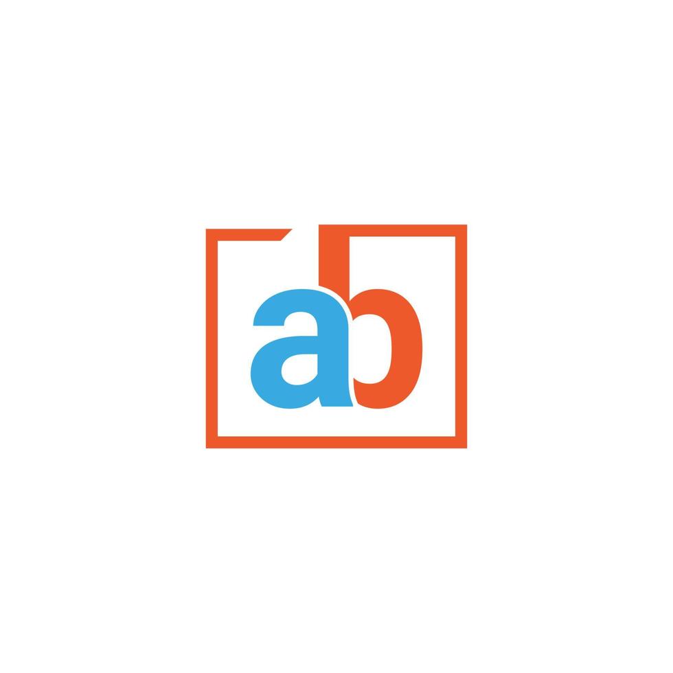 Ab letter design vector image