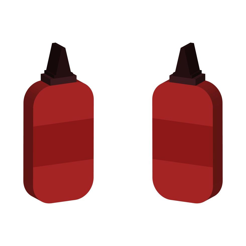Ketchup Illustrated On White Background vector