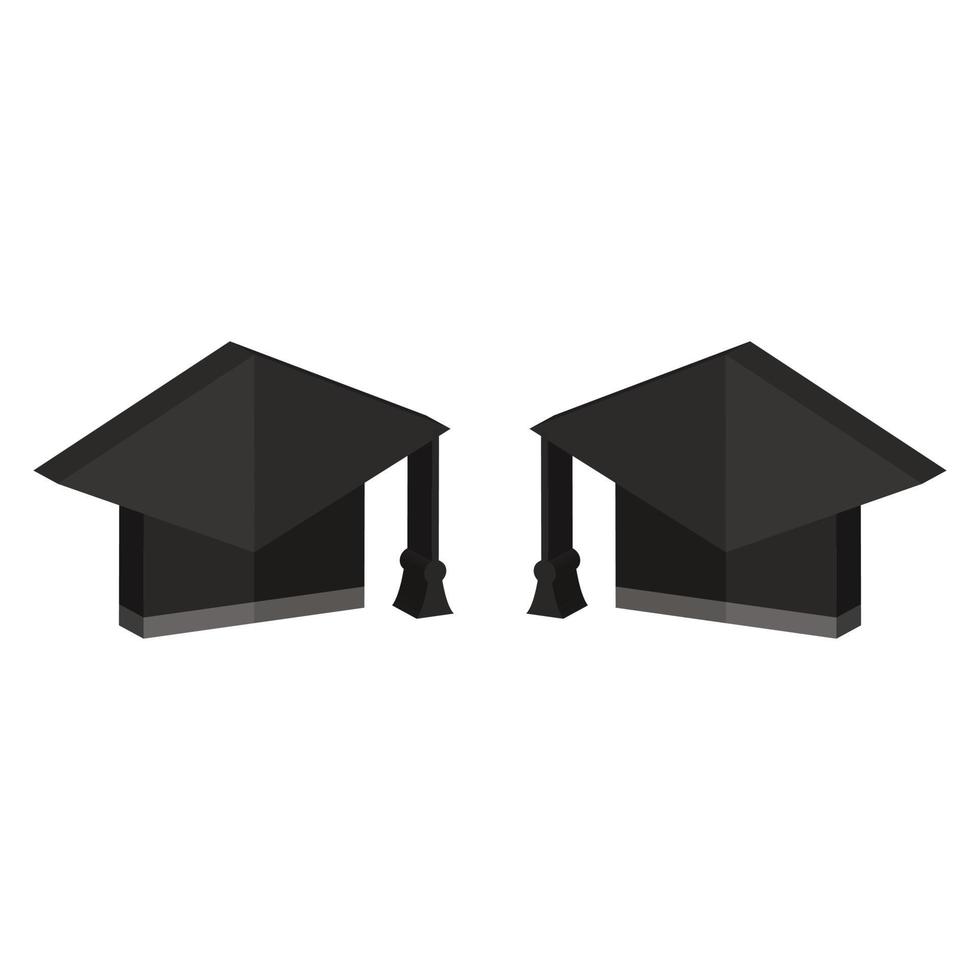 Graduation Hat Illustrated On White Background vector