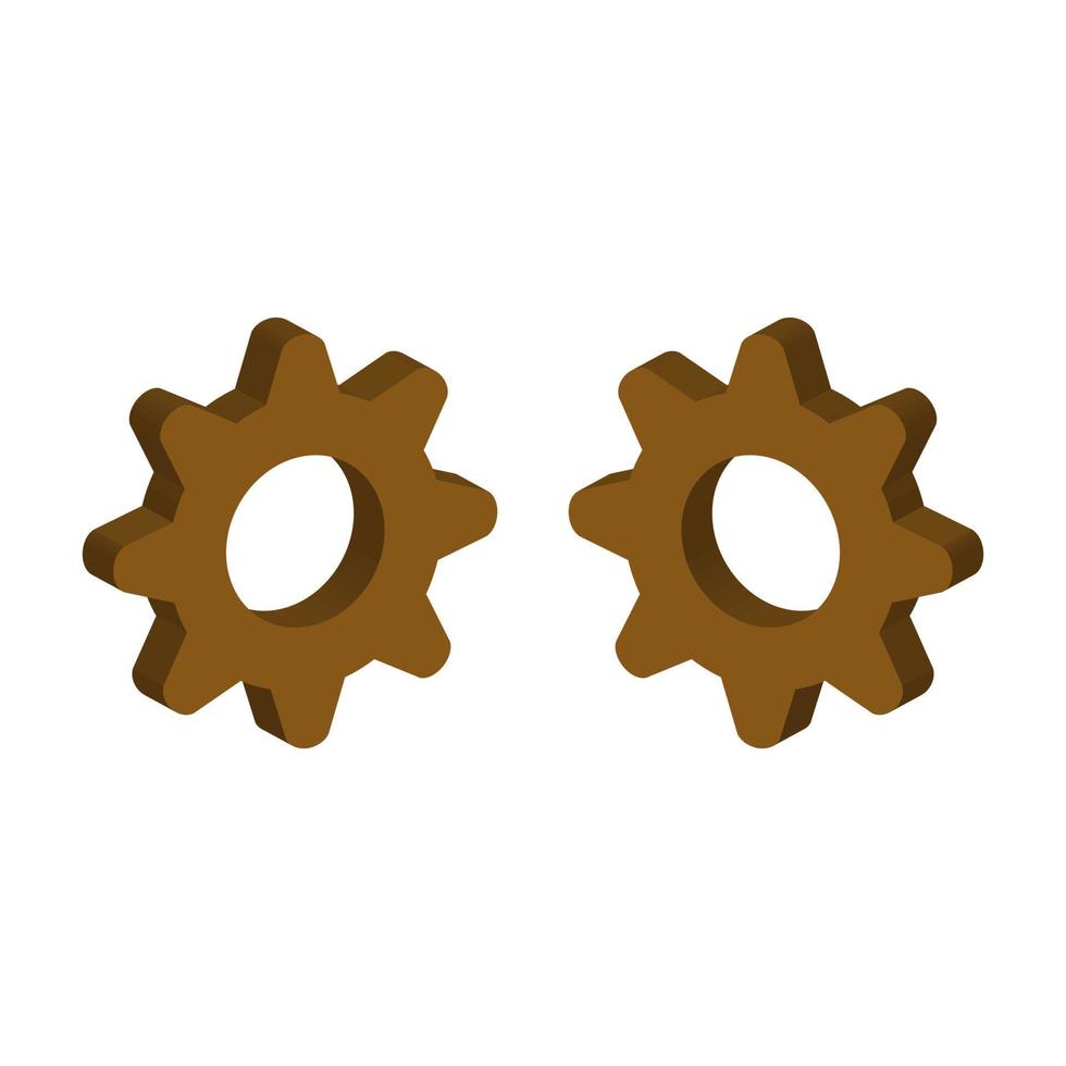 Gear Illustrated On White Background vector