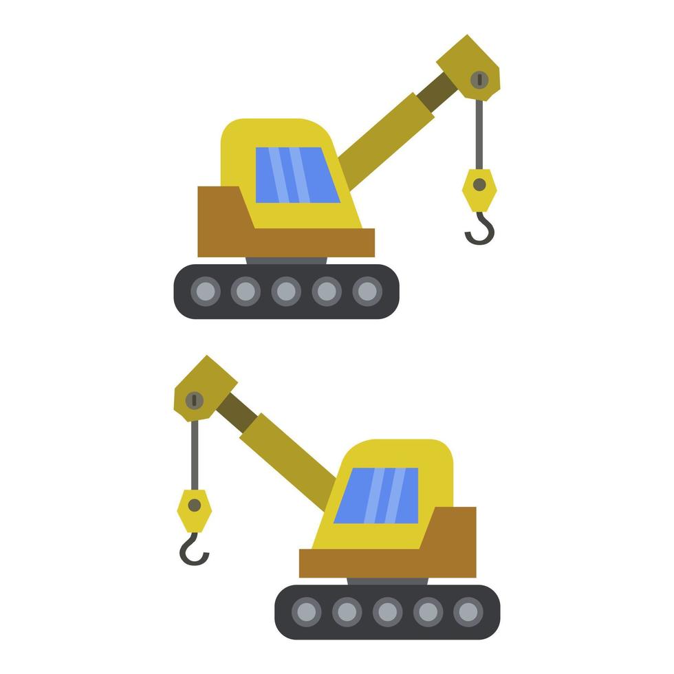 Crane Illustrated On White Background vector