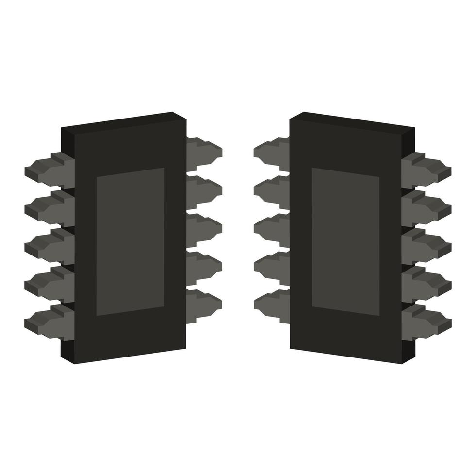 Microchip Illustrated On White Background vector