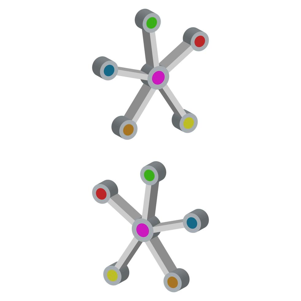 Atom Illustrated On White Background vector