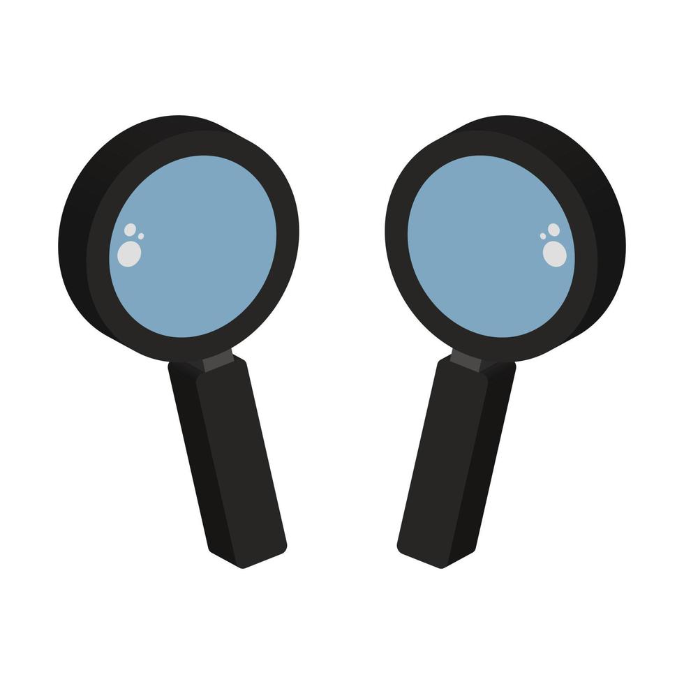 Magnifying Glass Illustrated On White Background vector