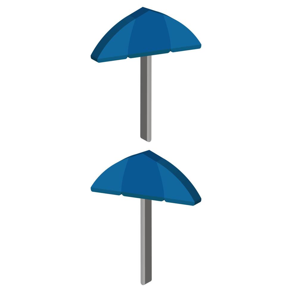 Beach Umbrella Illustrated On White Background vector