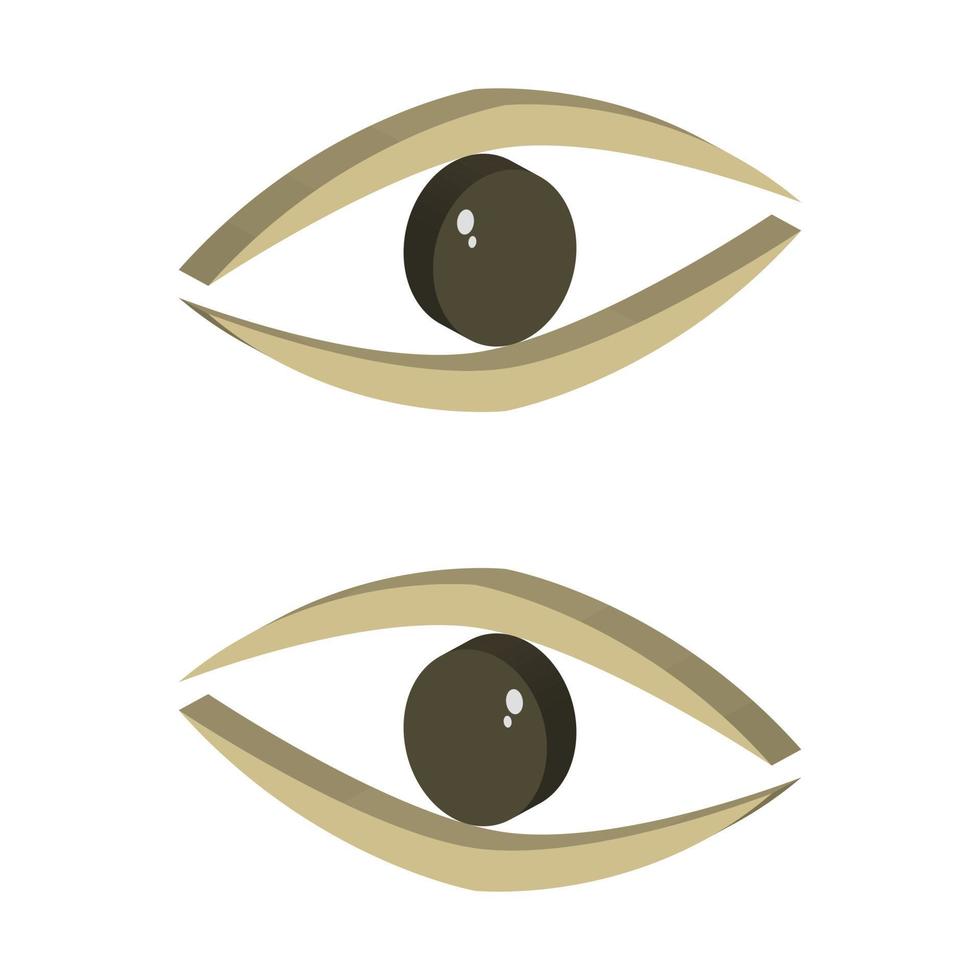Eye Illustrated On White Background vector